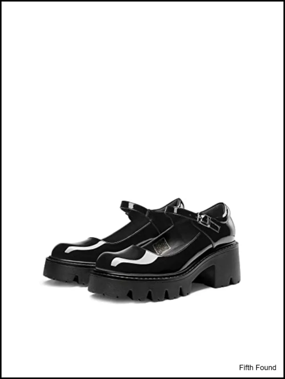Faux Leather Mary Jane Platform Pumps Chunky Heel Y2K Retro Shoes